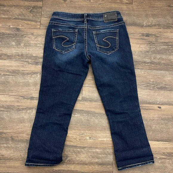 Silver aiko kick flare cropped Jeans 28x22 - Picture 2 of 7